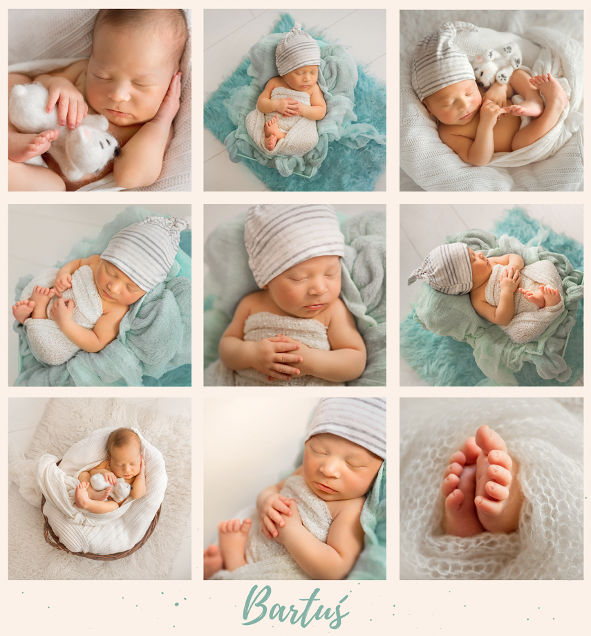 zdjęcia kielce fotograf studio-manufaktura portfolio zdjecia noworodkow sesje noworodkowe niemowlę